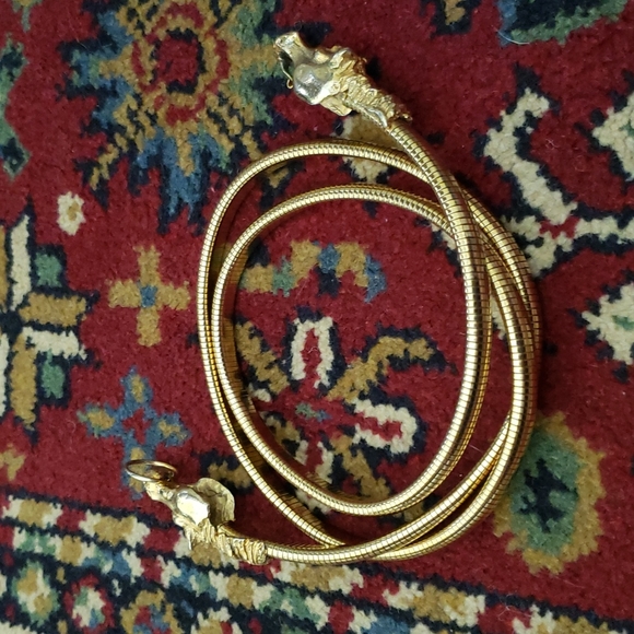 ❤ VINTAGE | Brass Equestrian Horse Head Bit Ring Goldtone Belt - Picture 2 of 11